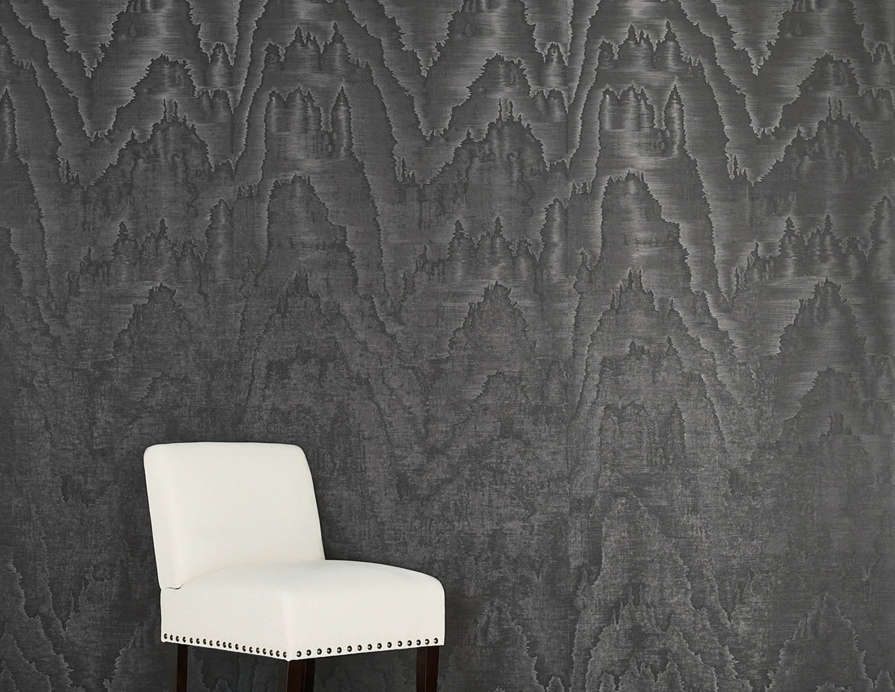 VINYL-GRAND-MOIRE-MIDNIGHT-PHILLIP-JEFFRIES-25104 - Phillip Jeffries Wallpaper Wallpaper