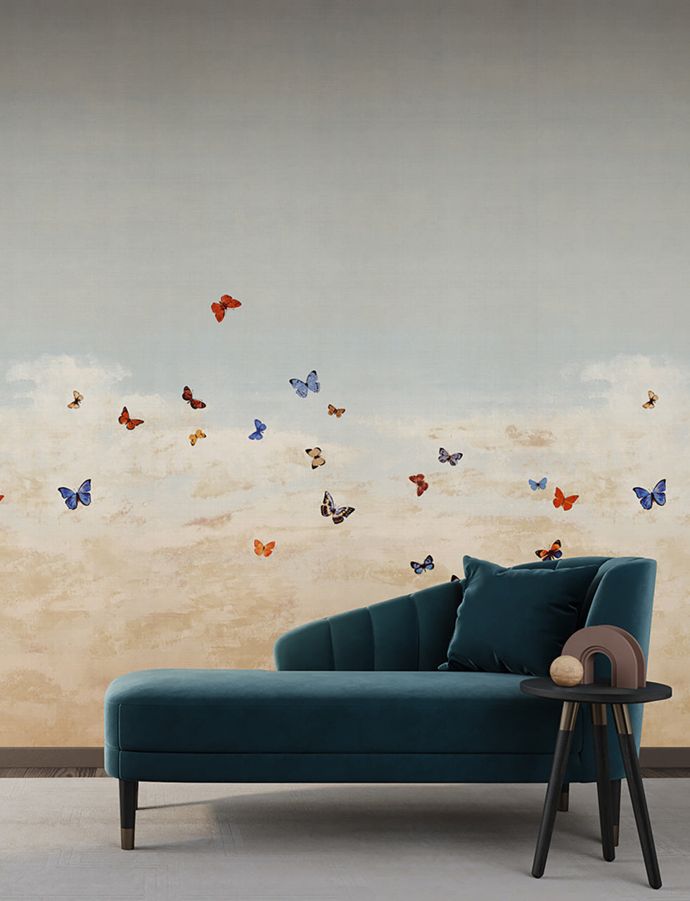 BUTTERFLY-SKY-MONARCH-ON-GLAM-GRASS-PHILLIP-JEFFRIES-9666 - Phillip Jeffries Wallpaper Wallcovering