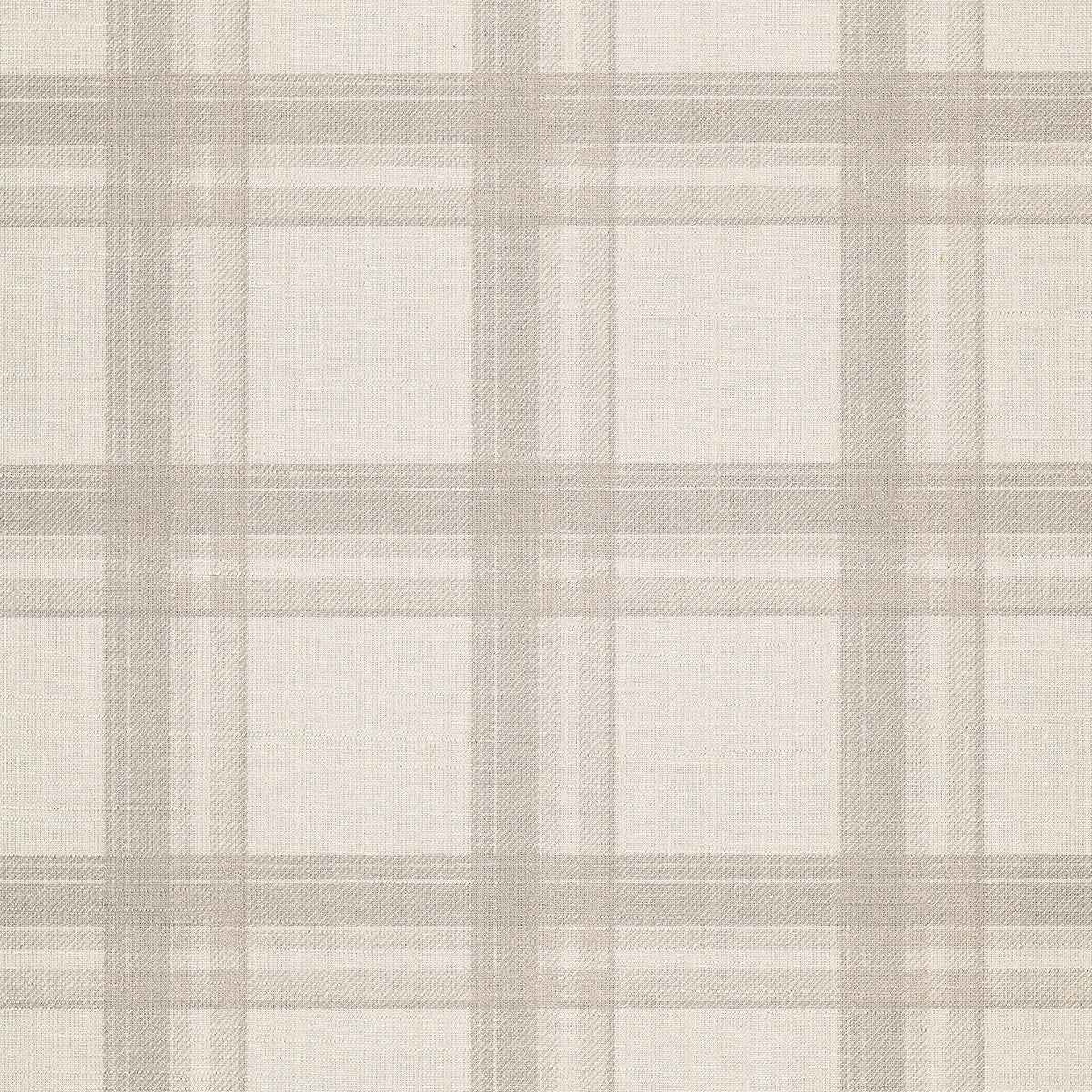Prairie Plaid Tan and White on Canvas Linen - Phillip Jeffries 10725