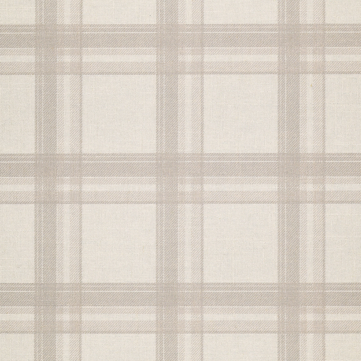 PRAIRIE-PLAID-TAN-AND-WHITE-ON-CANVAS-LINEN-PHILLIP-JEFFRIES-10725 - Phillip Jeffries Wallpaper Wallcovering