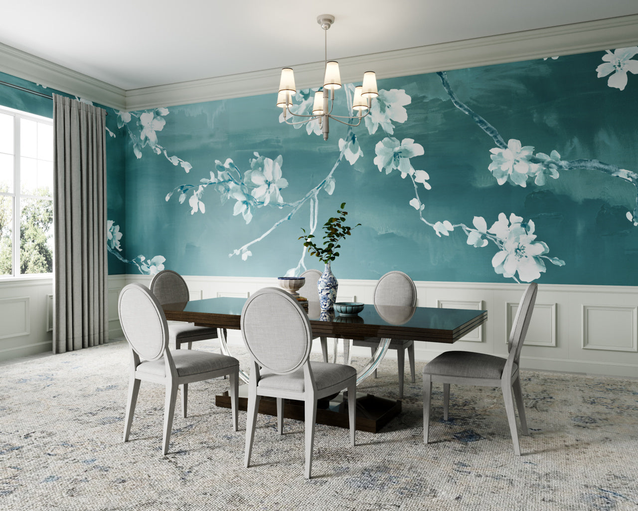 HAIKU-TEAL-REGENERATION-ON-MANILA-HEMP-PHILLIP-JEFFRIES-9014 - Phillip Jeffries Wallpaper Wallcovering
