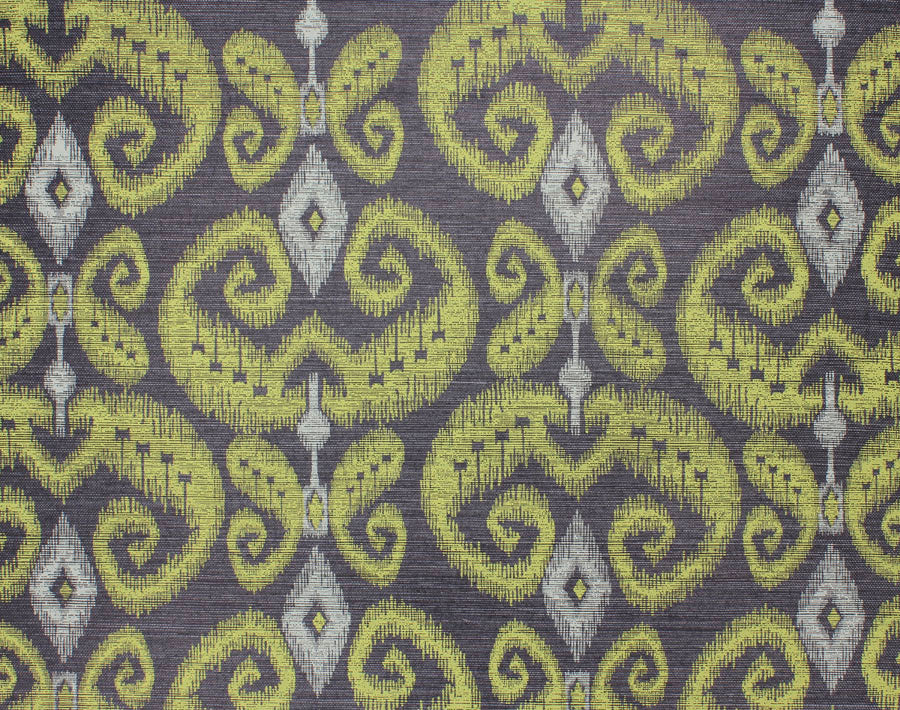 INDO-IKAT-WHITE-AND-LIME-ON-MANILA-HEMP-PHILLIP-JEFFRIES-5600 - Phillip Jeffries Wallpaper Wallcovering