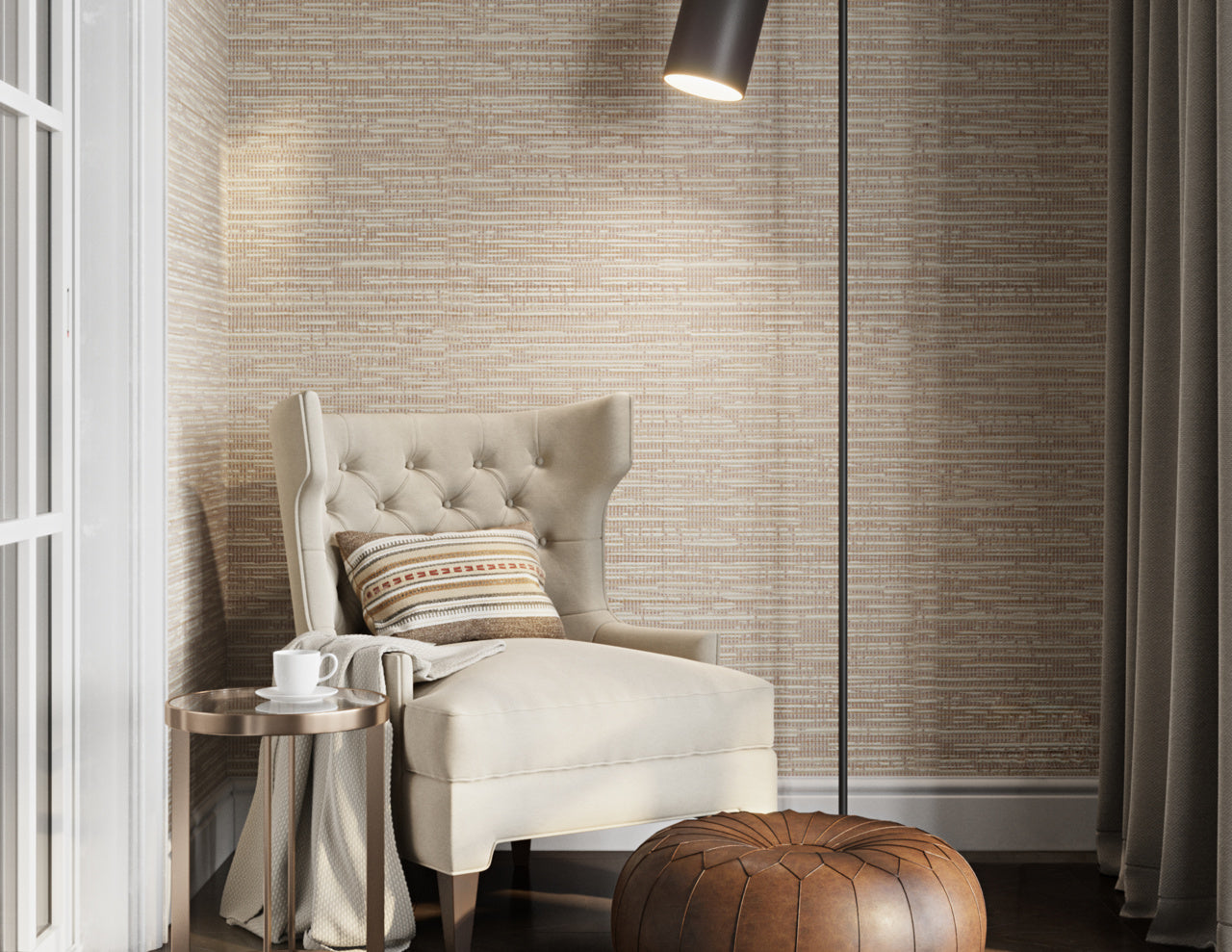 SAHARAN-STRAW-SUNSET-PINK-PHILLIP-JEFFRIES-2996 - Phillip Jeffries Wallpaper Wallpaper