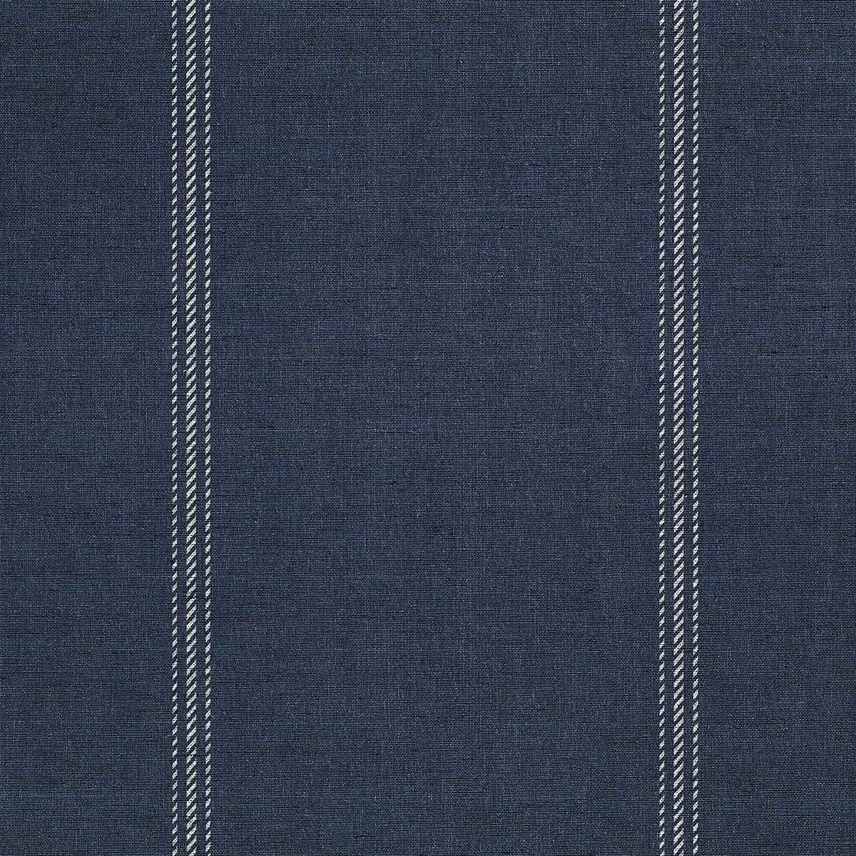 Jackson Stripe White and Navy on Canvas Linen - Phillip Jeffries 10716