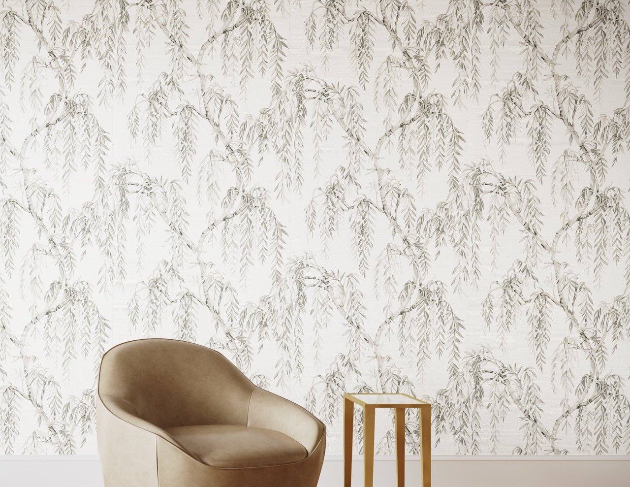 WHISPERING-WILLOWS-GRACEFUL-GREY-ON-MANILA-HEMP-PHILLIP-JEFFRIES-27805 - Phillip Jeffries Wallpaper Wallcovering