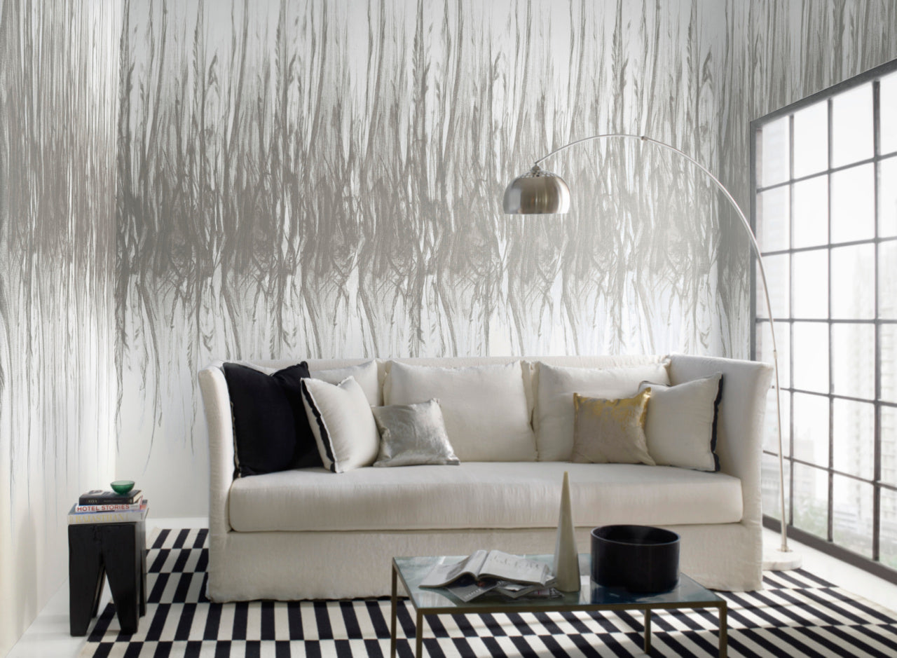 SMOKE-SILVER-SHADE-ON-GLAM-GRASS-PHILLIP-JEFFRIES-6501 - Phillip Jeffries Wallpaper Wallcovering
