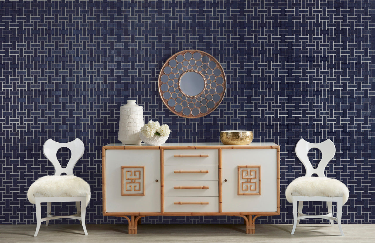 WOVEN-WOOD-NAVY-LOOM-PHILLIP-JEFFRIES-4267 - Phillip Jeffries Wallpaper Wallcovering