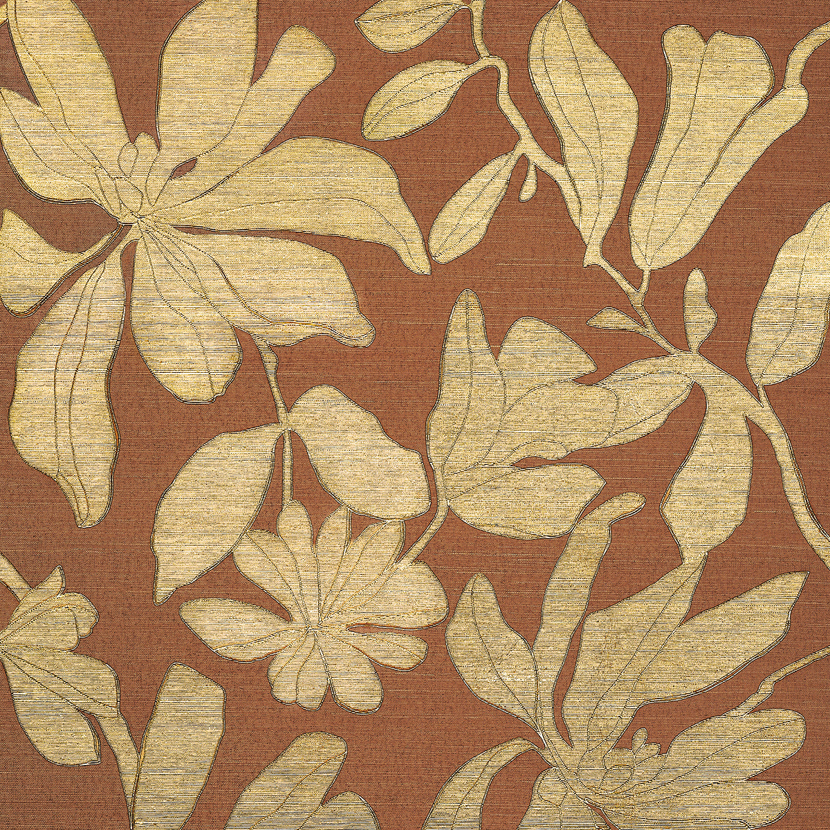 PEEKABOO-PETALS-RUSTIC-GOLD-PHILLIP-JEFFRIES-25405 - Phillip Jeffries Wallpaper Wallcovering