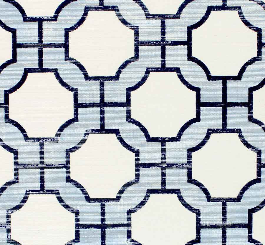Imperial Gates Periwinkle and Navy on Manila Hemp - Phillip Jeffries 5194