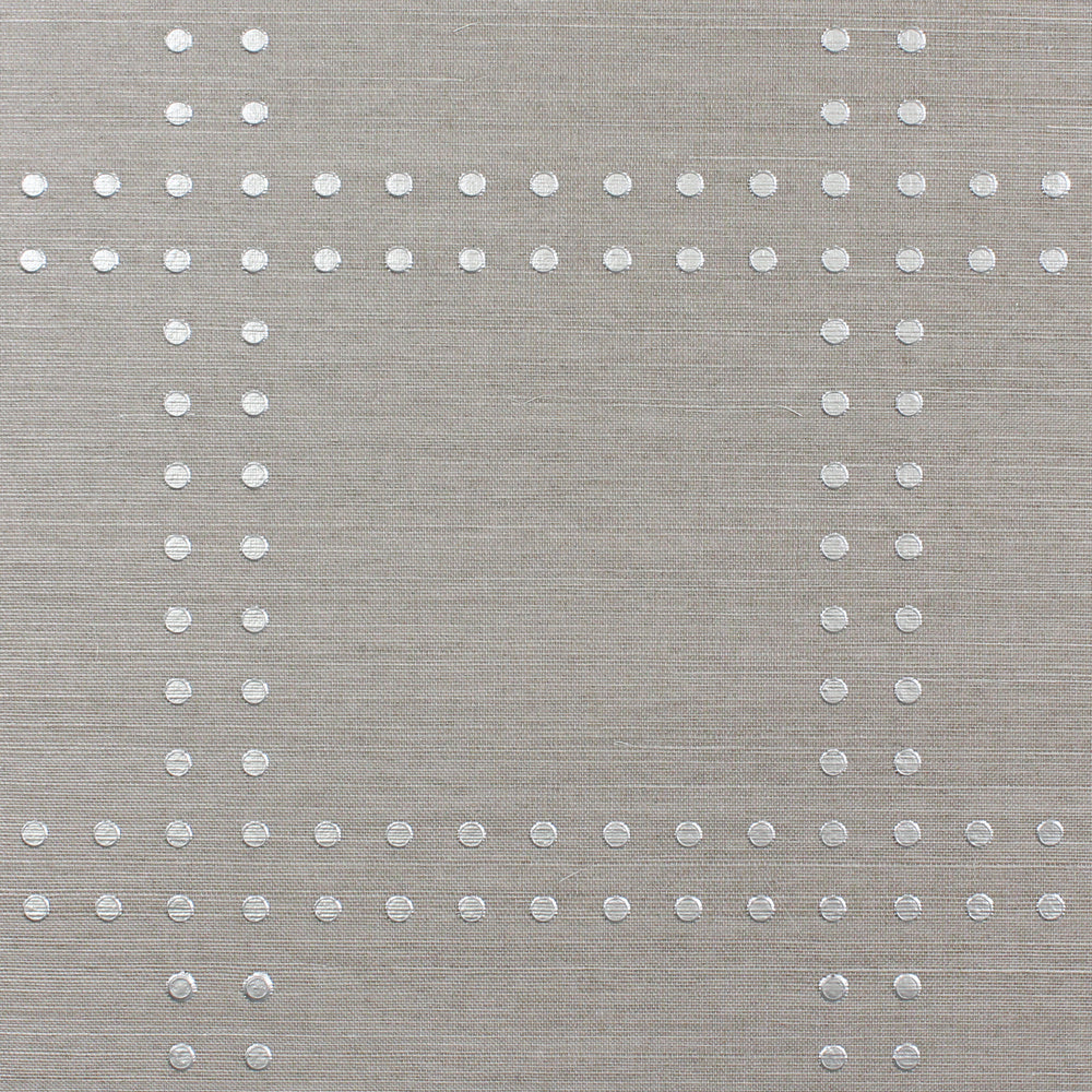 RIVETS-SILVER-ON-MANILA-HEMP-PHILLIP-JEFFRIES-5708 - Phillip Jeffries Wallpaper Wallcovering