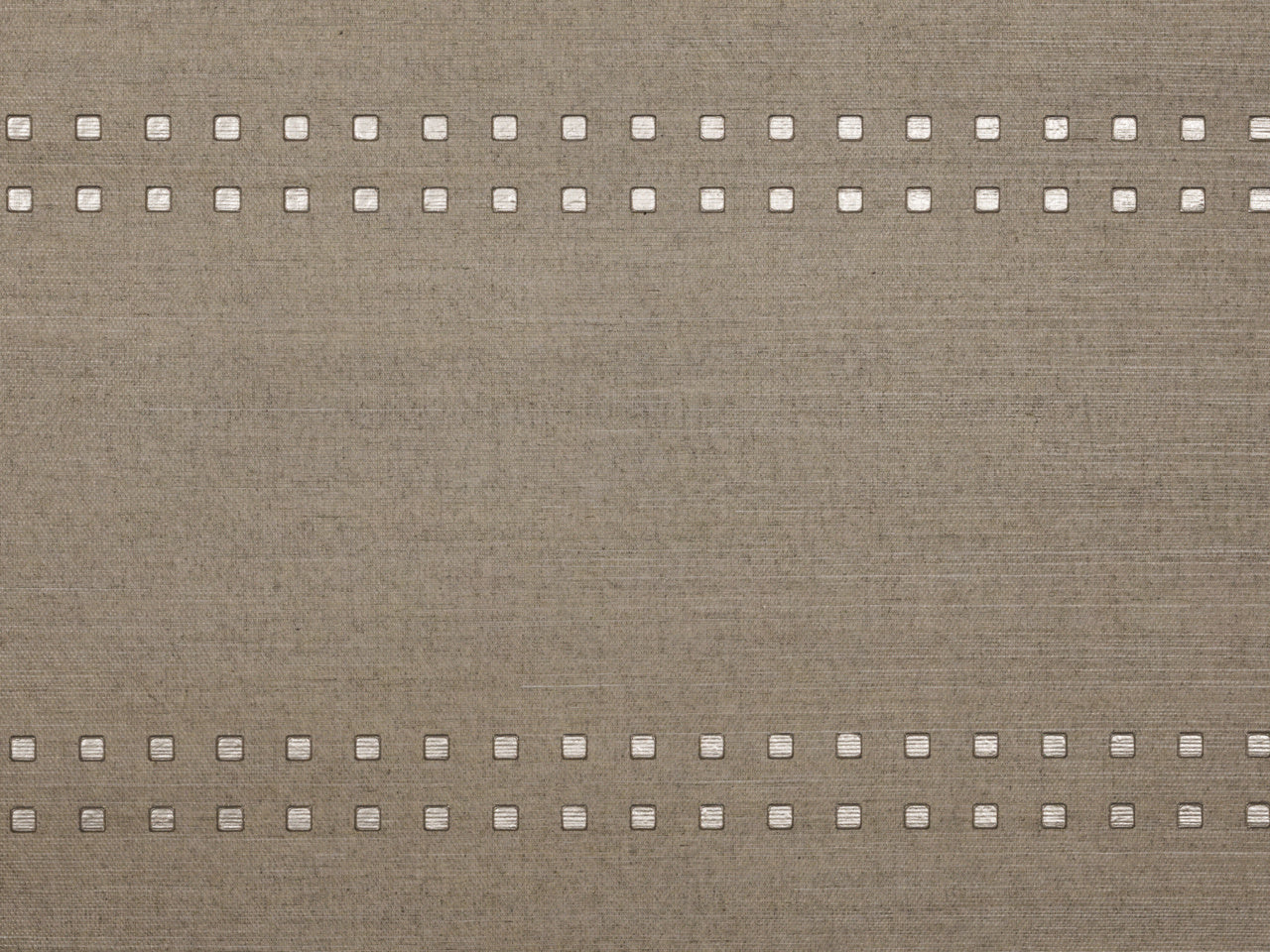 STUDS-AND-STRIPES-HORIZONTAL-CHROME-ON-MANILA-HEMP-PHILLIP-JEFFRIES-5782-H - Phillip Jeffries Wallpaper Wallcovering