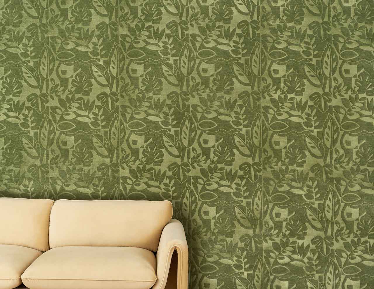 Lush Layers Palm Beige - Phillip Jeffries 26402 - Phillip Jeffries Wallpaper Wallcovering