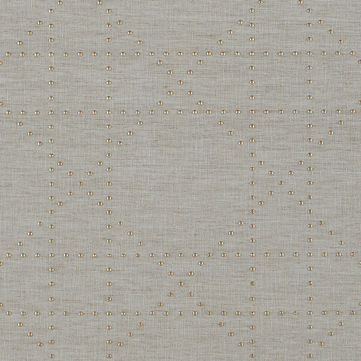 STYLED-IN-STUDS-WHITE-GOLD-ON-CANVAS-LINEN-PHILLIP-JEFFRIES-8962 - Phillip Jeffries Wallpaper Wallcovering