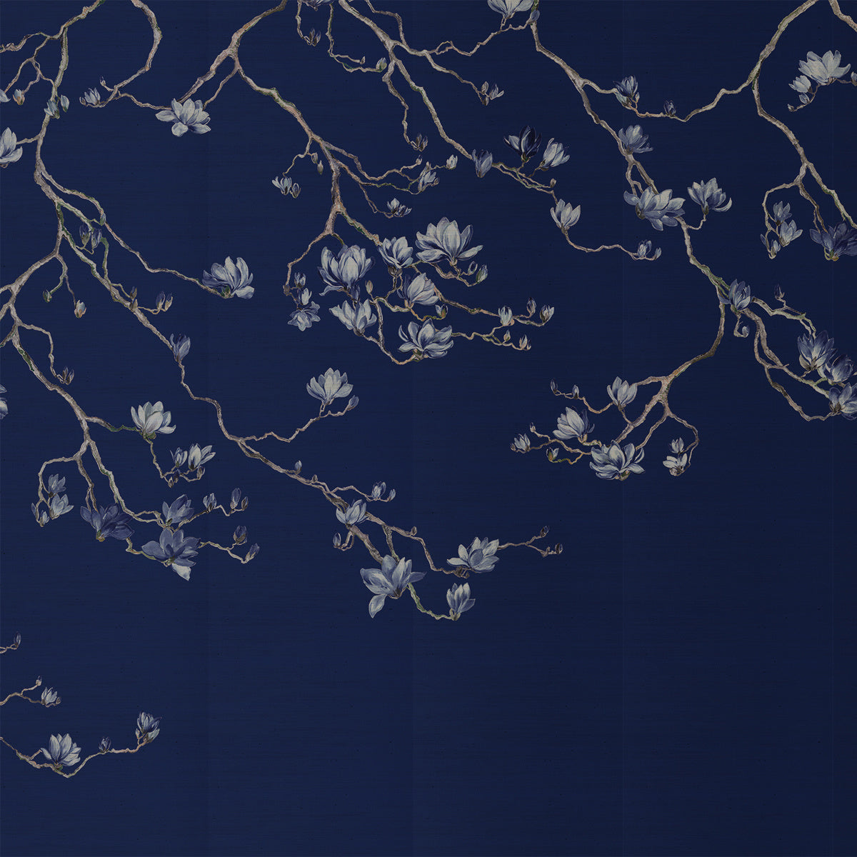 BLOSSOM-PORCELAIN-BLUE-ON-MANILA-HEMP-PHILLIP-JEFFRIES-6400 - Phillip Jeffries Wallpaper Wallcovering