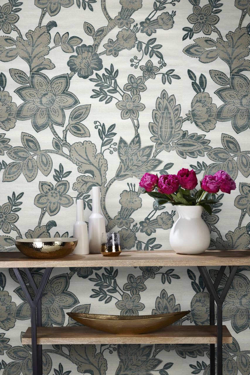 BOHEMIA-BLACK-ON-GLAM-GRASS-PHILLIP-JEFFRIES-7487 - Phillip Jeffries Wallpaper Wallcovering