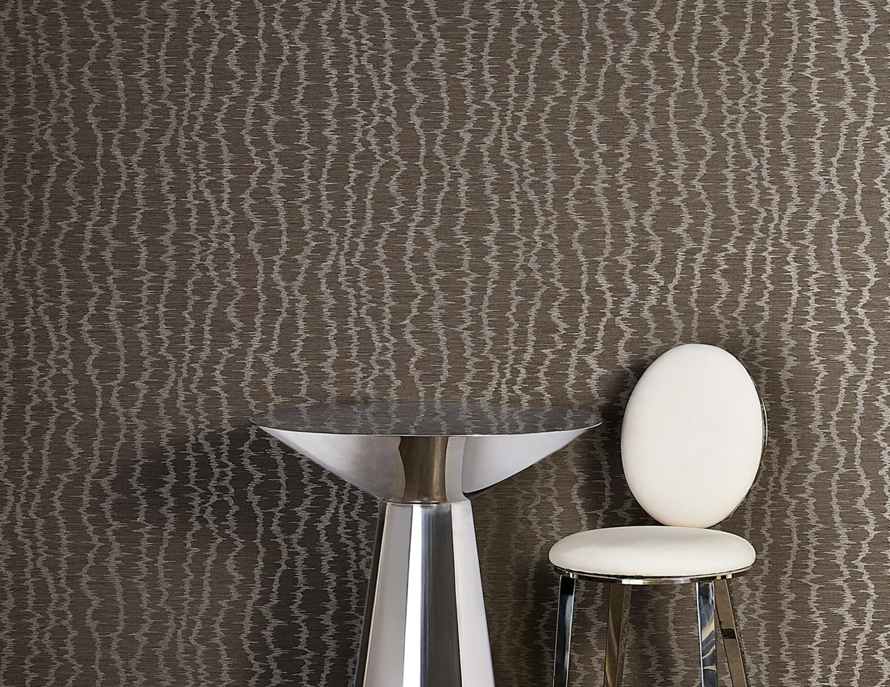VINYL-MOIRE-STRIPE-COOL-CHARCOAL-PHILLIP-JEFFRIES-10197 - Phillip Jeffries Wallpaper Wallpaper