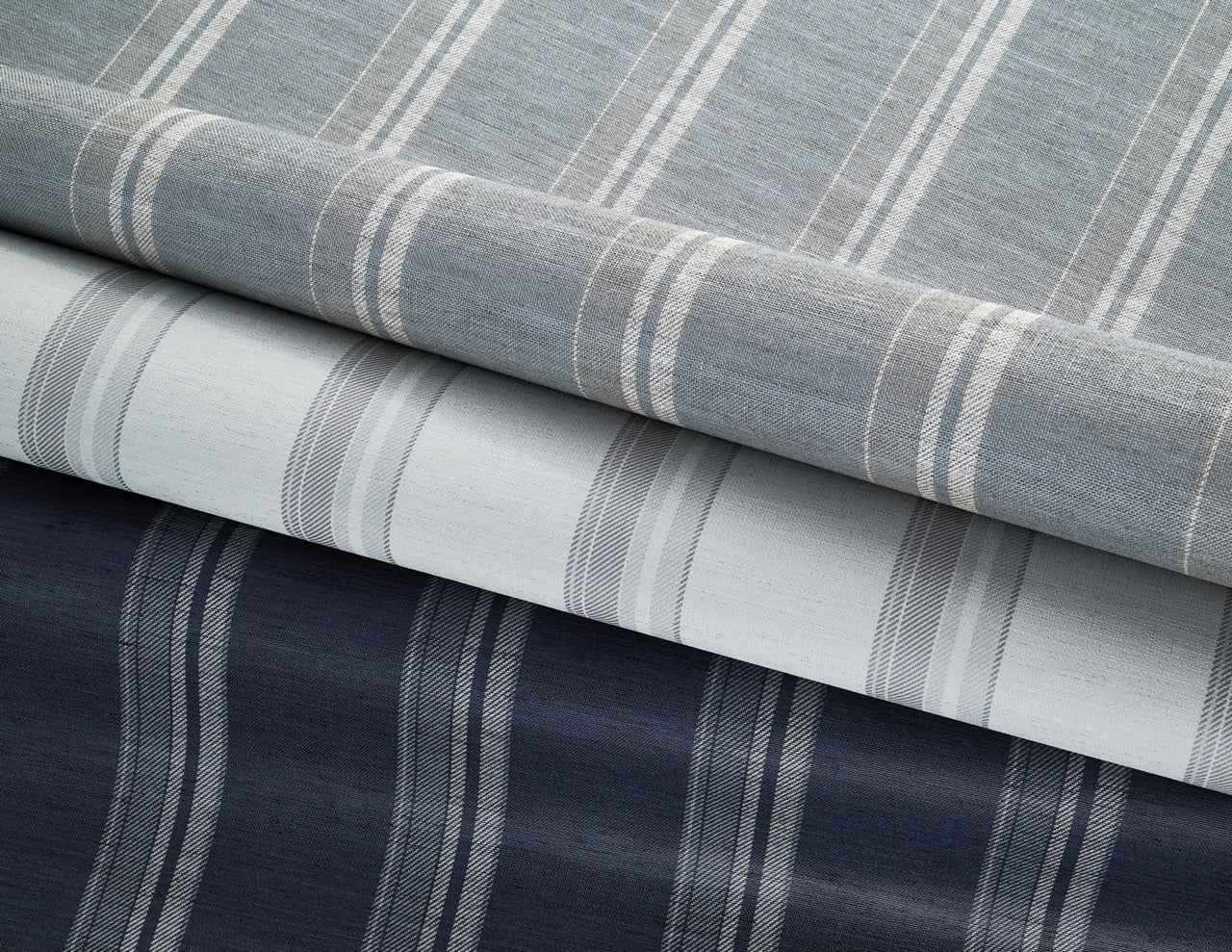 Prairie Stripe White and Navy on Canvas Linen - Phillip Jeffries 10735 - Phillip Jeffries Wallpaper Wallpaper