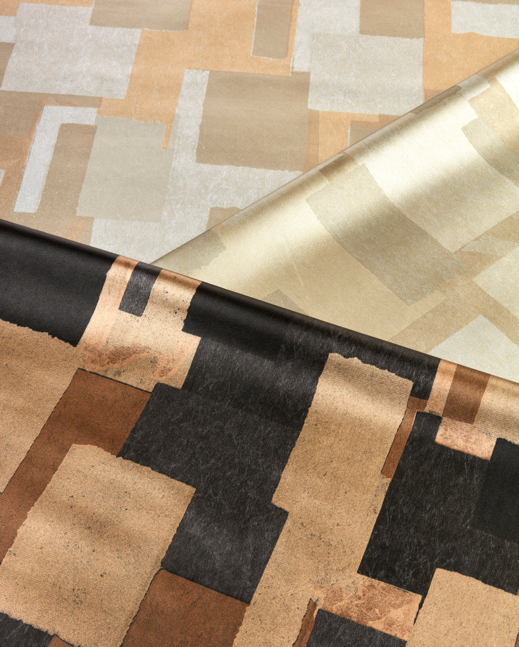 VINYL-METALLIC-MONTAGE-BLACK-STEEL-PHILLIP-JEFFRIES-9092 - Phillip Jeffries Wallpaper Wallcovering