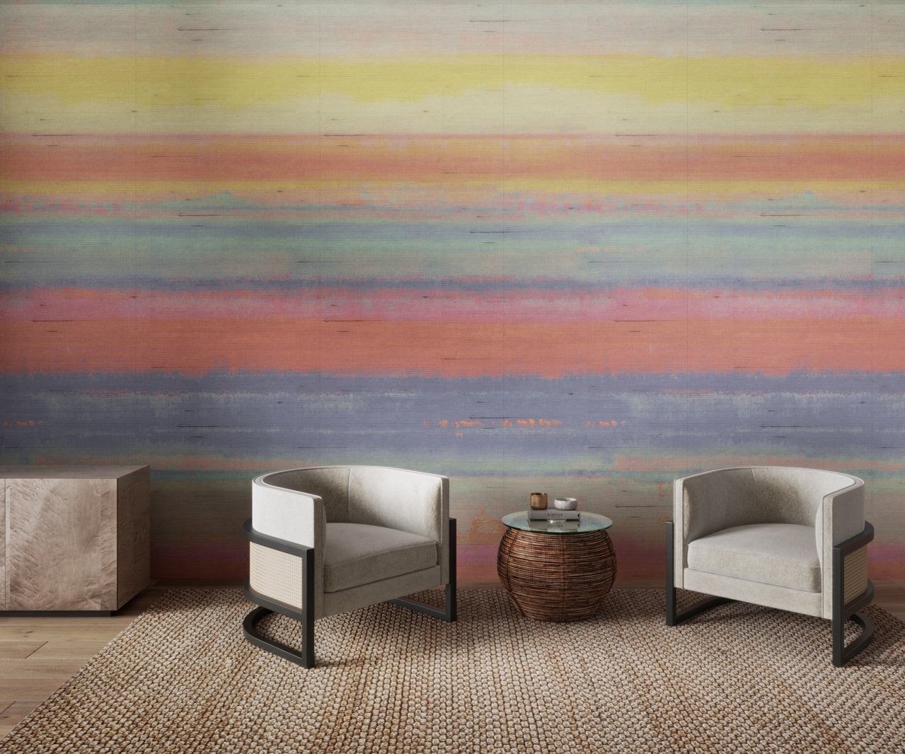 OASIS-RAINBOW-ON-STAR-DUST-SILK-PHILLIP-JEFFRIES-8693 - Phillip Jeffries Wallpaper Wallcovering