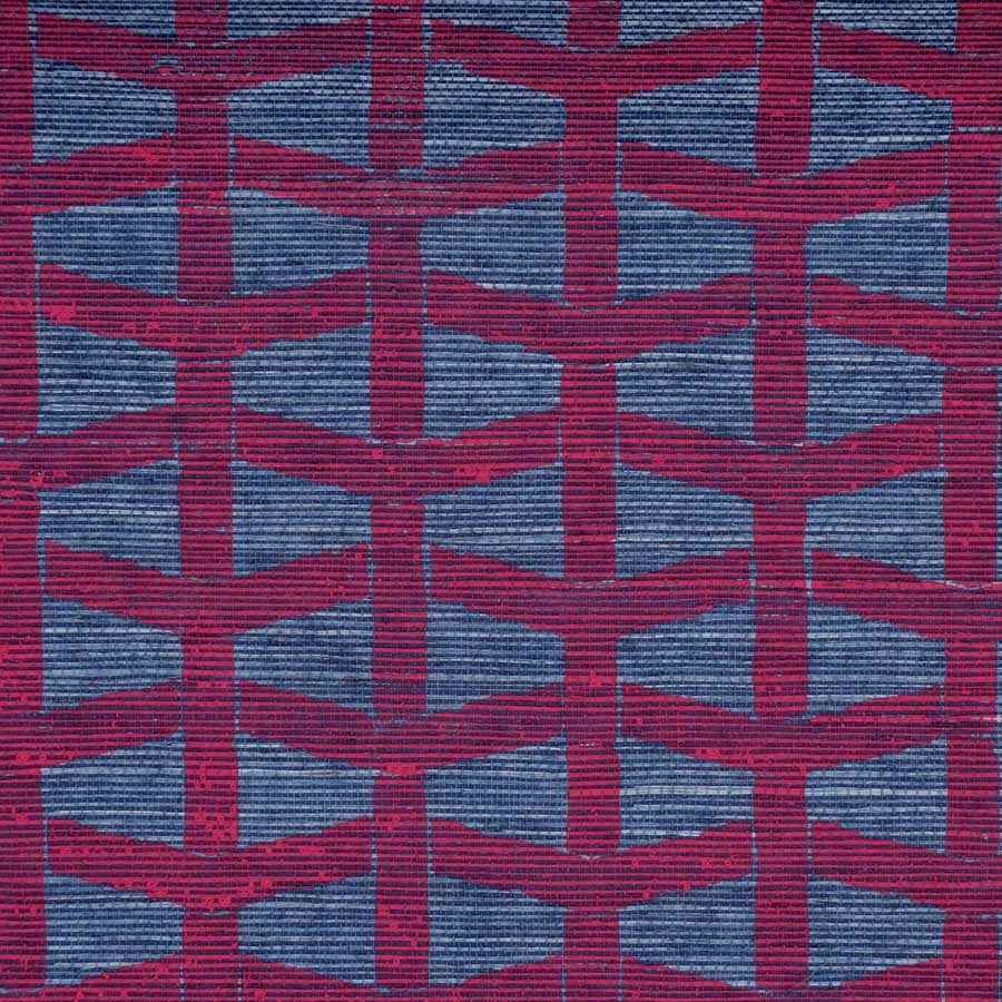 Lattice Magenta on Manila Hemp - Phillip Jeffries 2064 - Phillip Jeffries Wallpaper Wallpaper