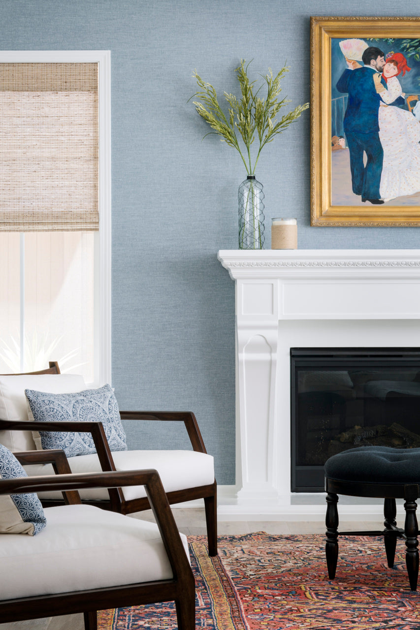 HEATHERED-LINEN-BLACK-DENIM-PHILLIP-JEFFRIES-5326 - Phillip Jeffries Wallpaper Wallpaper