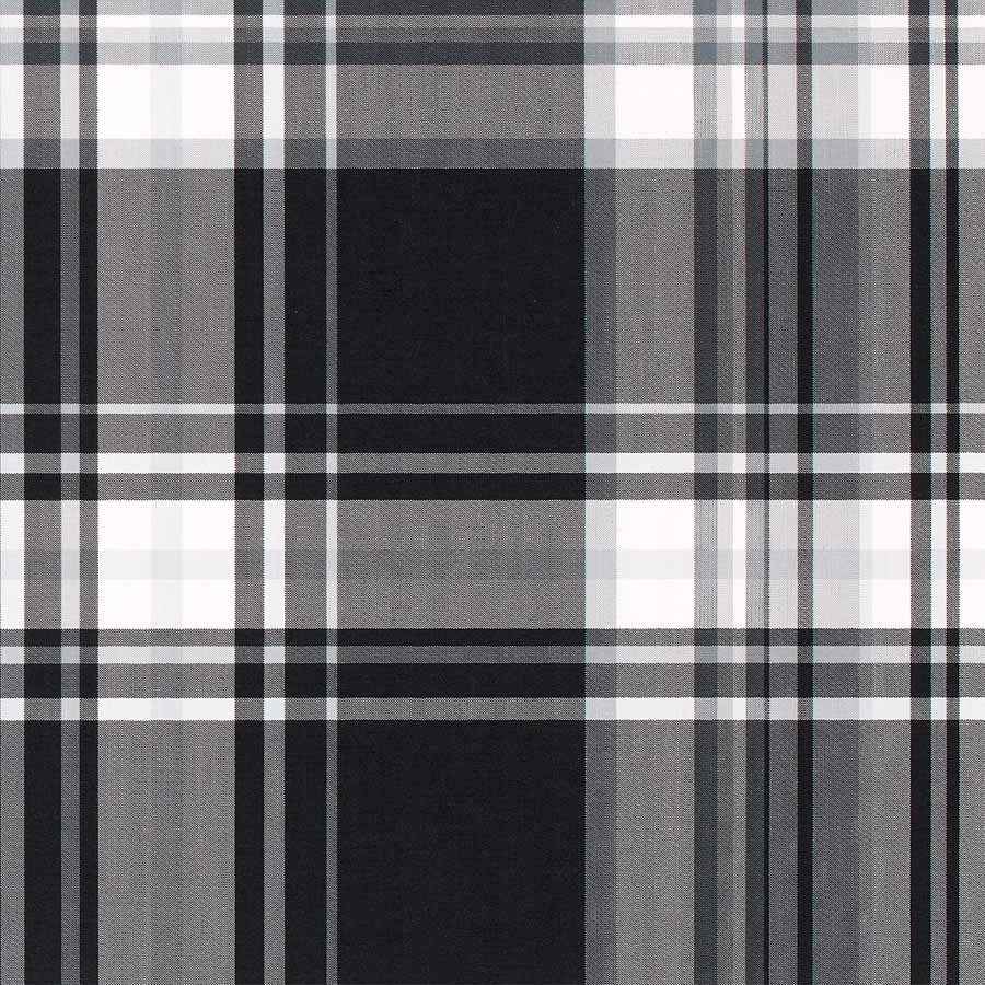 Preppy Plaid Clad Charcoal on Canvas Linen - Phillip Jeffries 8688 - Phillip Jeffries Wallpaper Wallpaper