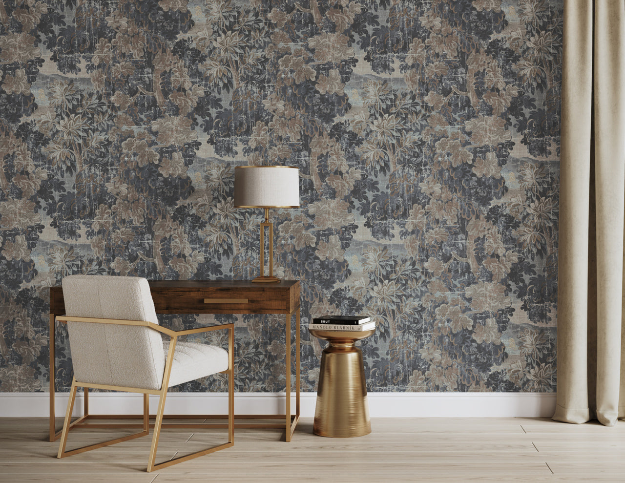 MIDSUMMER-OXFORD-BLUE-ON-CANVAS-LINEN-PHILLIP-JEFFRIES-31505 - Phillip Jeffries Wallpaper Wallcovering