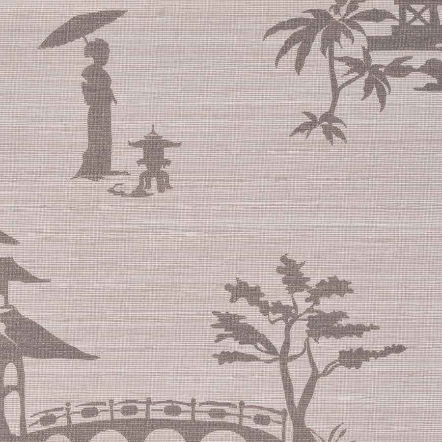 CHINOIS-OUR-WAY-GREY-ON-BERMUDA-HEMP-PHILLIP-JEFFRIES-8138 - Phillip Jeffries Wallpaper Wallcovering