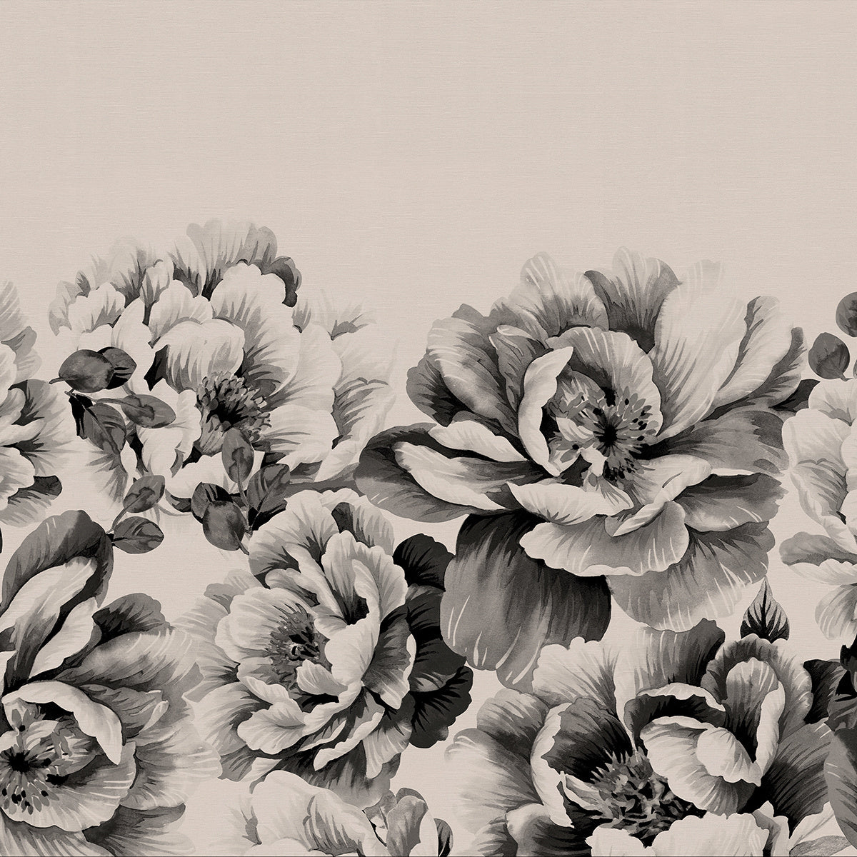 PERFECT-PEONIES-ANTIQUE-ON-VINYL-CANVAS-PHILLIP-JEFFRIES-10169 - Phillip Jeffries Wallpaper Wallcovering