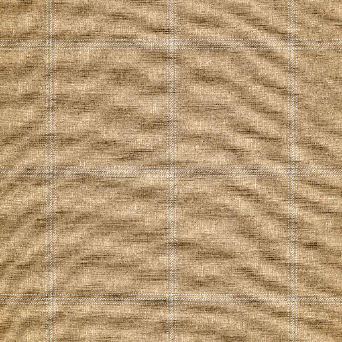 Jackson Plaid White and Camel on Canvas Linen - Phillip Jeffries 10709