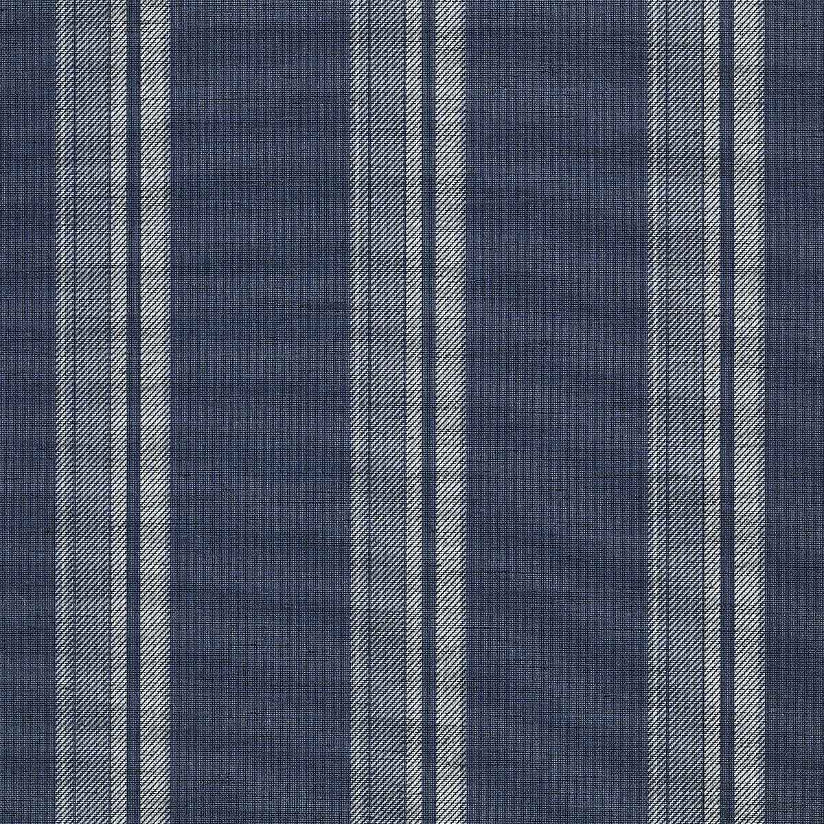 Prairie Stripe White and Navy on Canvas Linen - Phillip Jeffries 10735