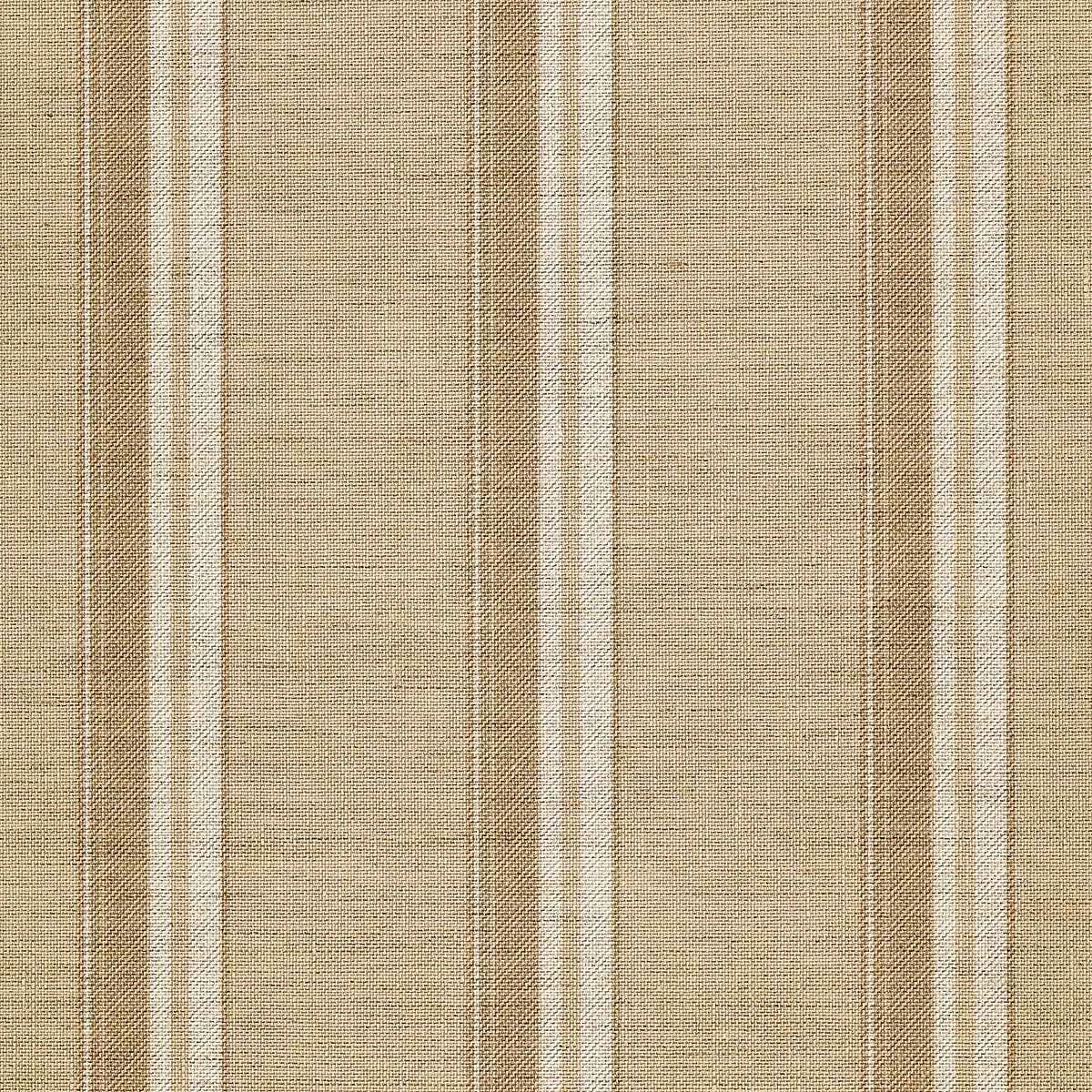 Prairie Stripe White and Camel on Canvas Linen - Phillip Jeffries 10737 - Phillip Jeffries Wallpaper Wallpaper