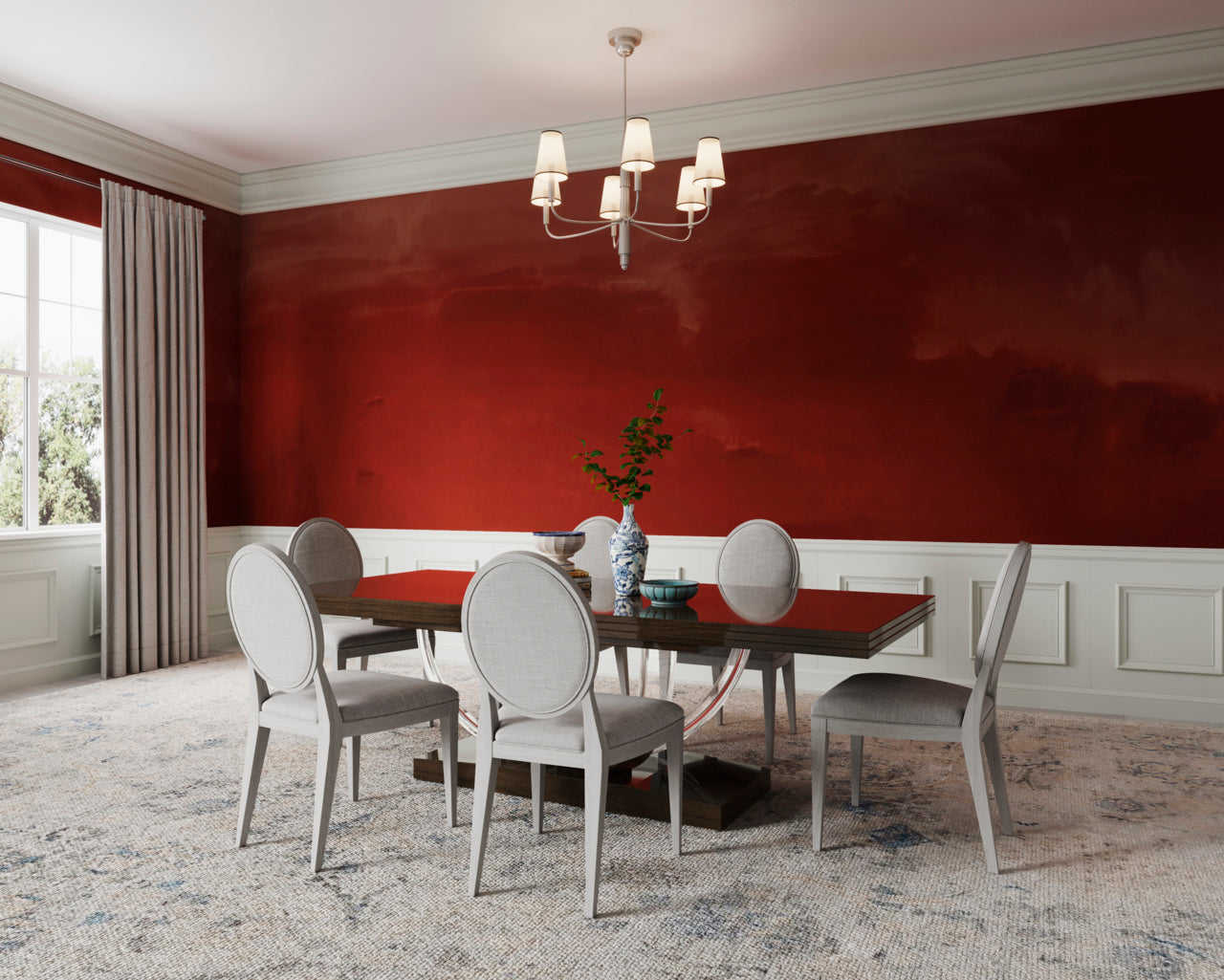 SAKKA-RED-ON-GLAM-GRASS-PHILLIP-JEFFRIES-9031 - Phillip Jeffries Wallpaper Wallcovering
