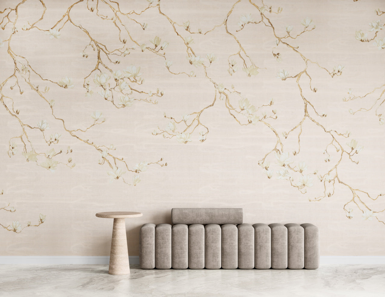 BLOSSOM-PEARLESCENT-PETALS-ON-MANILA-HEMP-PHILLIP-JEFFRIES-36400 - Phillip Jeffries Wallpaper Wallcovering