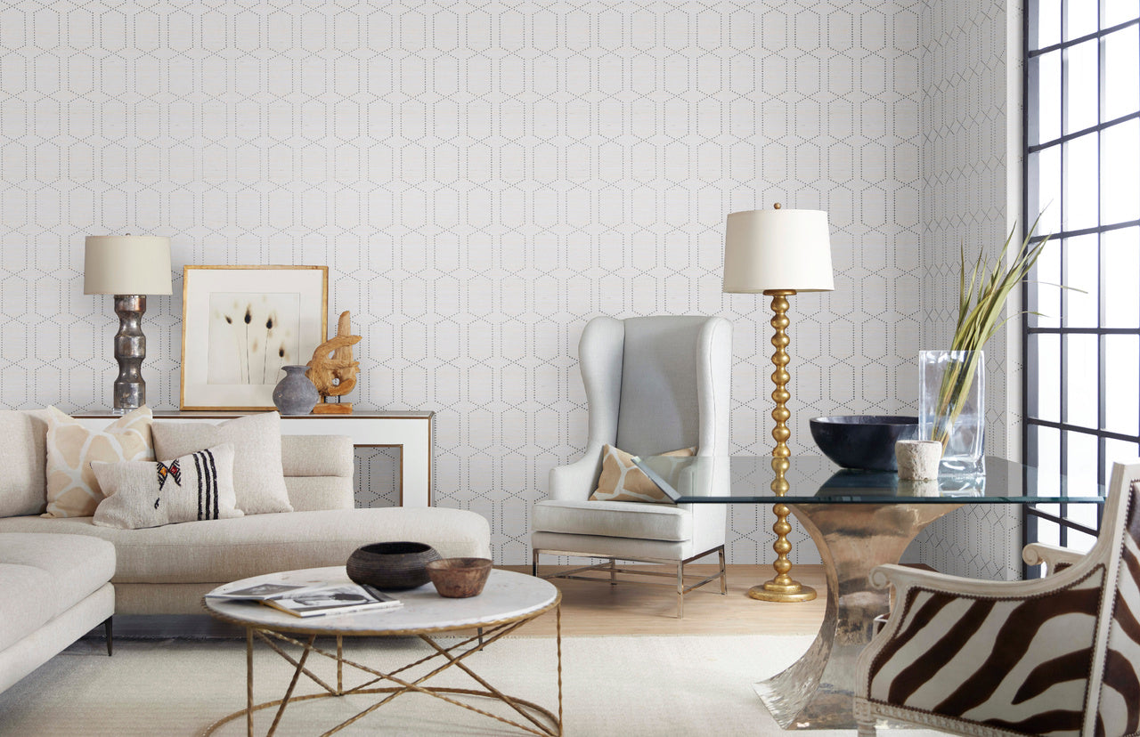 ITS-RIVETING-STERLING-ON-MANILA-HEMP-PHILLIP-JEFFRIES-5470 - Phillip Jeffries Wallpaper Wallcovering