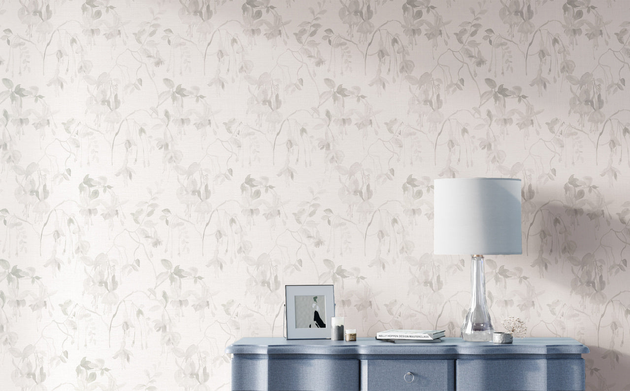 BLUSHING-BLOOMS-SILVER-BEIGE-ON-CANVAS-LINEN-PHILLIP-JEFFRIES-9827 - Phillip Jeffries Wallpaper Wallcovering