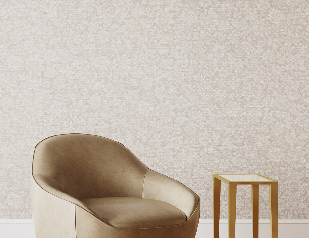 BRITTANY-BOTANICALS-FAINT-FLORA-ON-MANILA-HEMP-PHILLIP-JEFFRIES-25903 - Phillip Jeffries Wallpaper Wallcovering