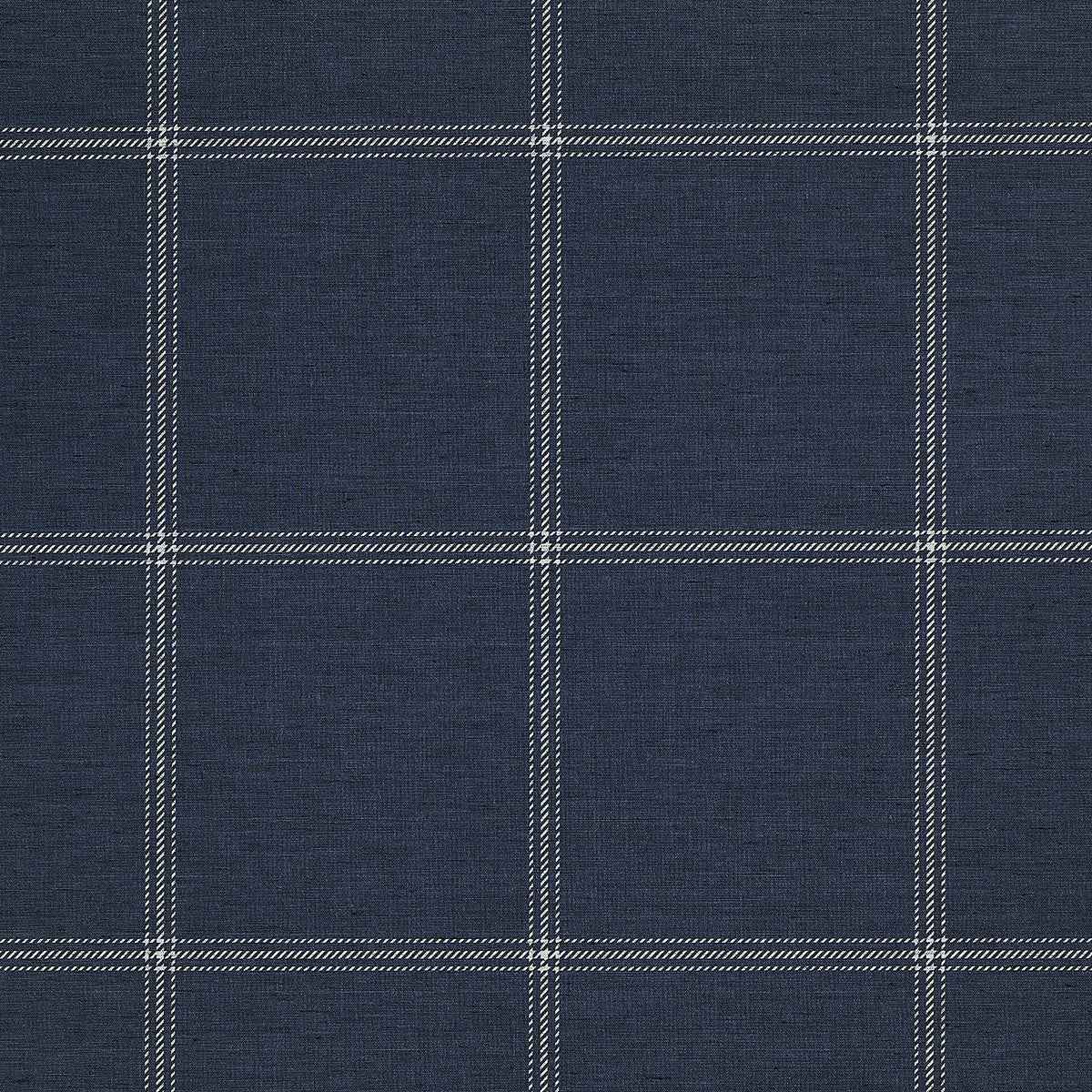 Jackson Plaid White and Navy on Canvas Linen - Phillip Jeffries 10707 - Phillip Jeffries Wallpaper Wallpaper