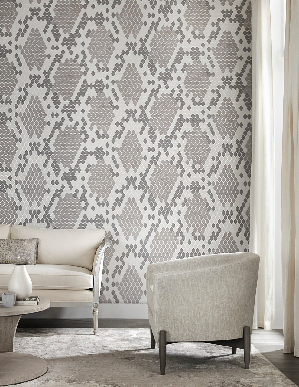MOSAIC-MAMBA-REPTILIAN-BEIGE-PHILLIP-JEFFRIES-4247 - Phillip Jeffries Wallpaper Wallcovering