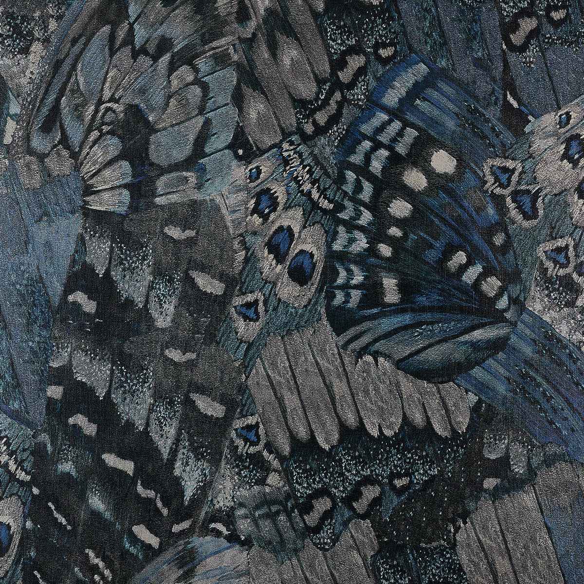 Aflutter Azure Coast on Vinyl Abaca - Phillip Jeffries 9837 - Phillip Jeffries Wallpaper Wallpaper