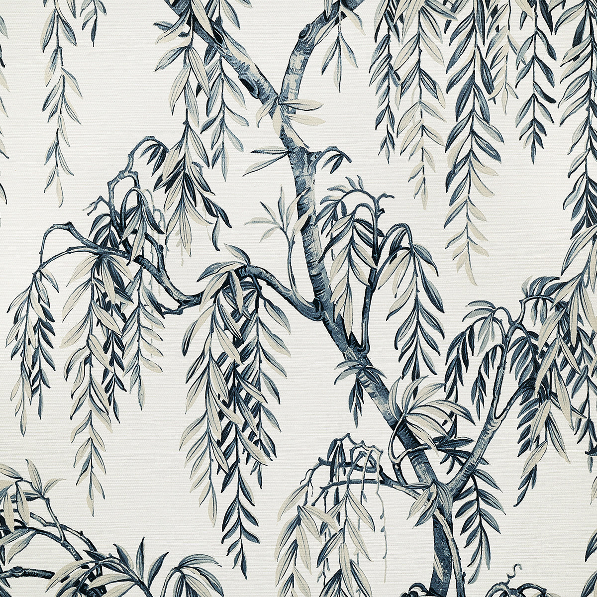 WHISPERING-WILLOWS-BLUE-HARMONY-ON-WOVEN-WALLS-PHILLIP-JEFFRIES-27806 - Phillip Jeffries Wallpaper Wallcovering