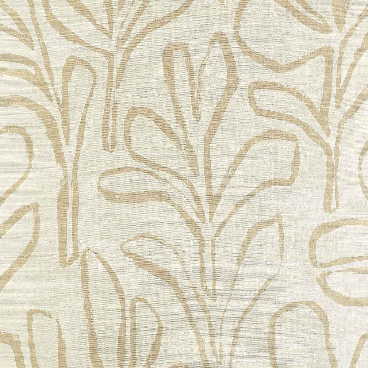 Sprig Silhouette Neutral Bloom on Manila Hemp - Phillip Jeffries 10304