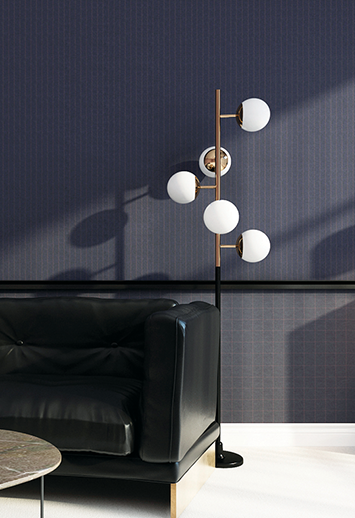 VINYL-SAVILE-SUITING-PINSTRIPE-BLACK-ON-GRANITE-PHILLIP-JEFFRIES-2144 - Phillip Jeffries Wallpaper Wallpaper