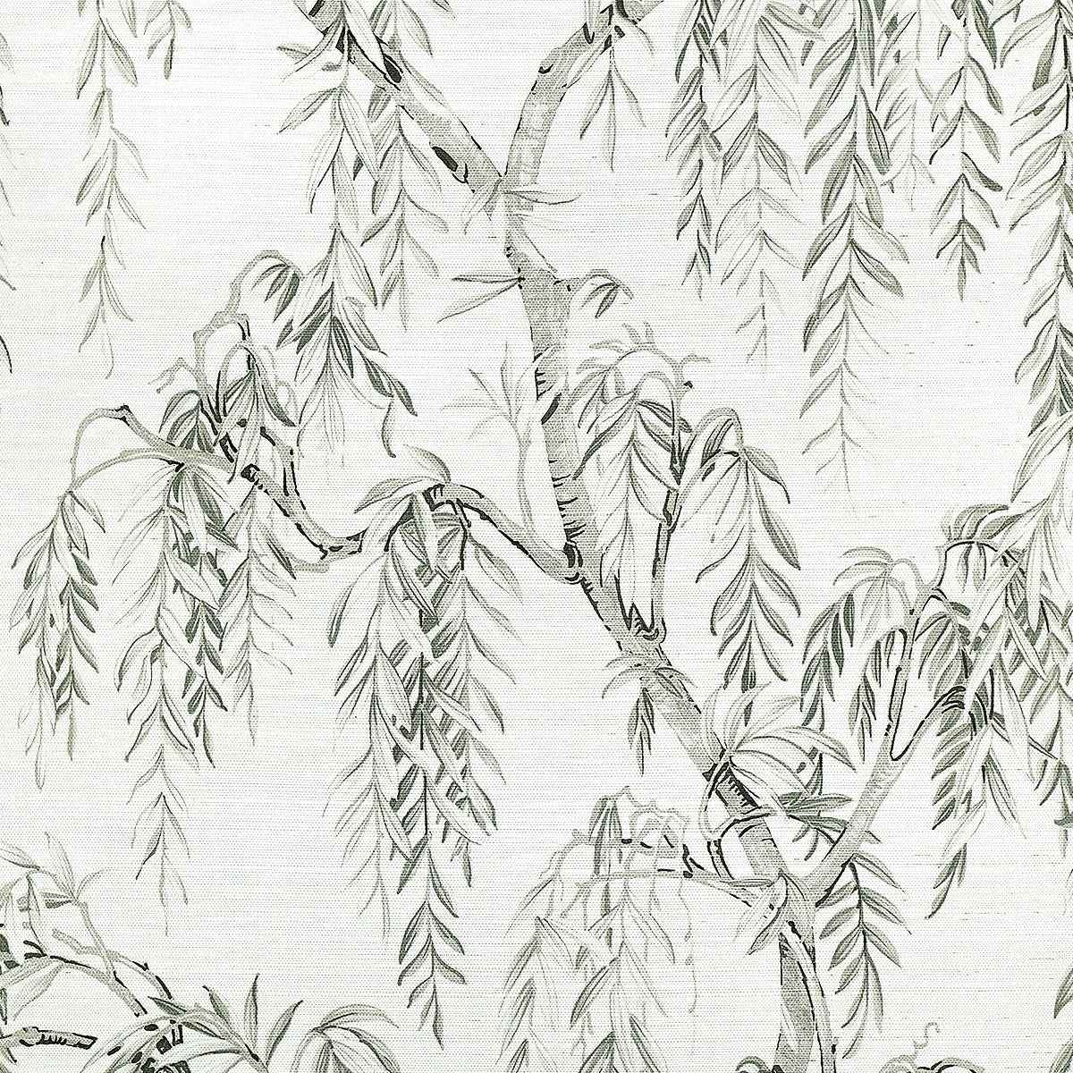 Whispering Willows Graceful Grey on Manila Hemp - Phillip Jeffries 27805 - Phillip Jeffries Wallpaper Wallpaper