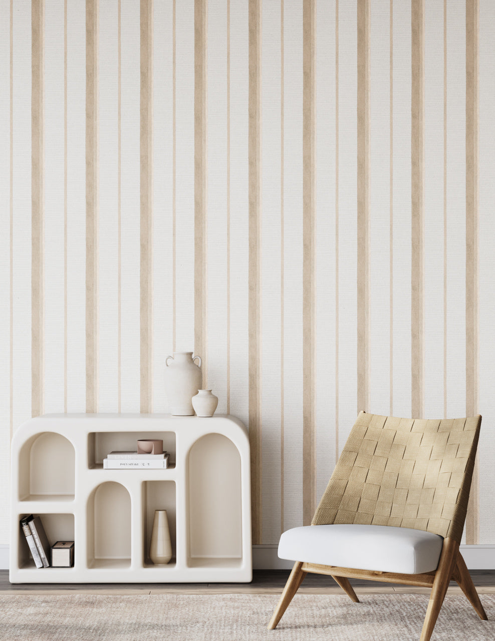 SAINT-TROPEZ-STRIPE-GOLDEN-HOUR-ON-WOVEN-WALLS-PHILLIP-JEFFRIES-27501 - Phillip Jeffries Wallpaper Wallcovering
