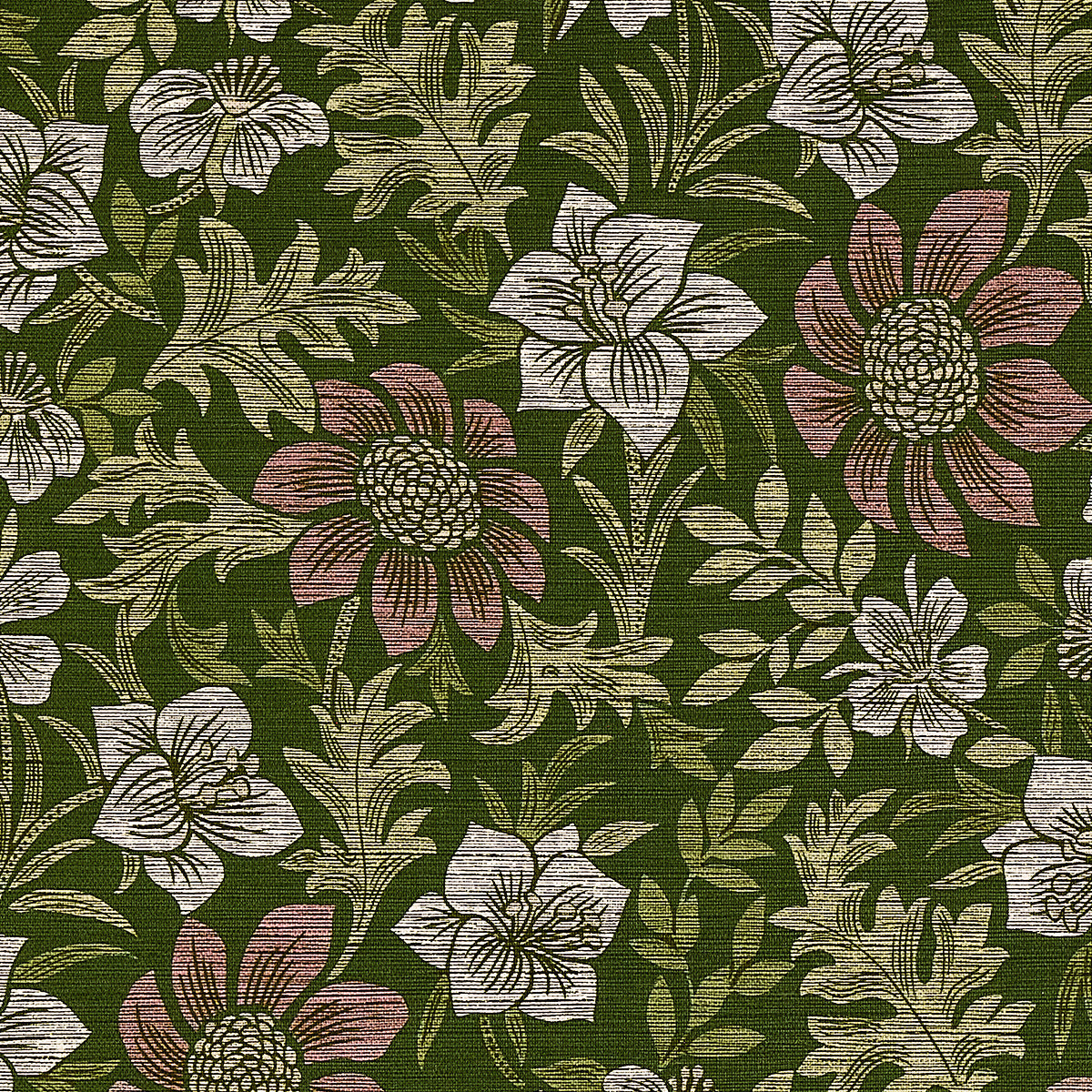 BRITTANY-BOTANICALS-GREEN-GROVE-ON-MANILA-HEMP-PHILLIP-JEFFRIES-25905 - Phillip Jeffries Wallpaper Wallcovering