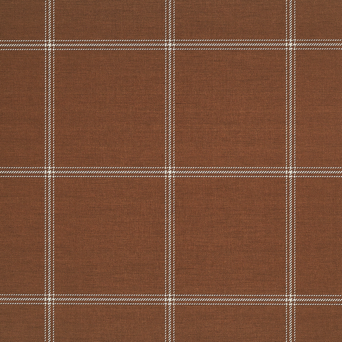 JACKSON-PLAID-WHITE-AND-RUST-ON-CANVAS-LINEN-PHILLIP-JEFFRIES-10713 - Phillip Jeffries Wallpaper Wallcovering
