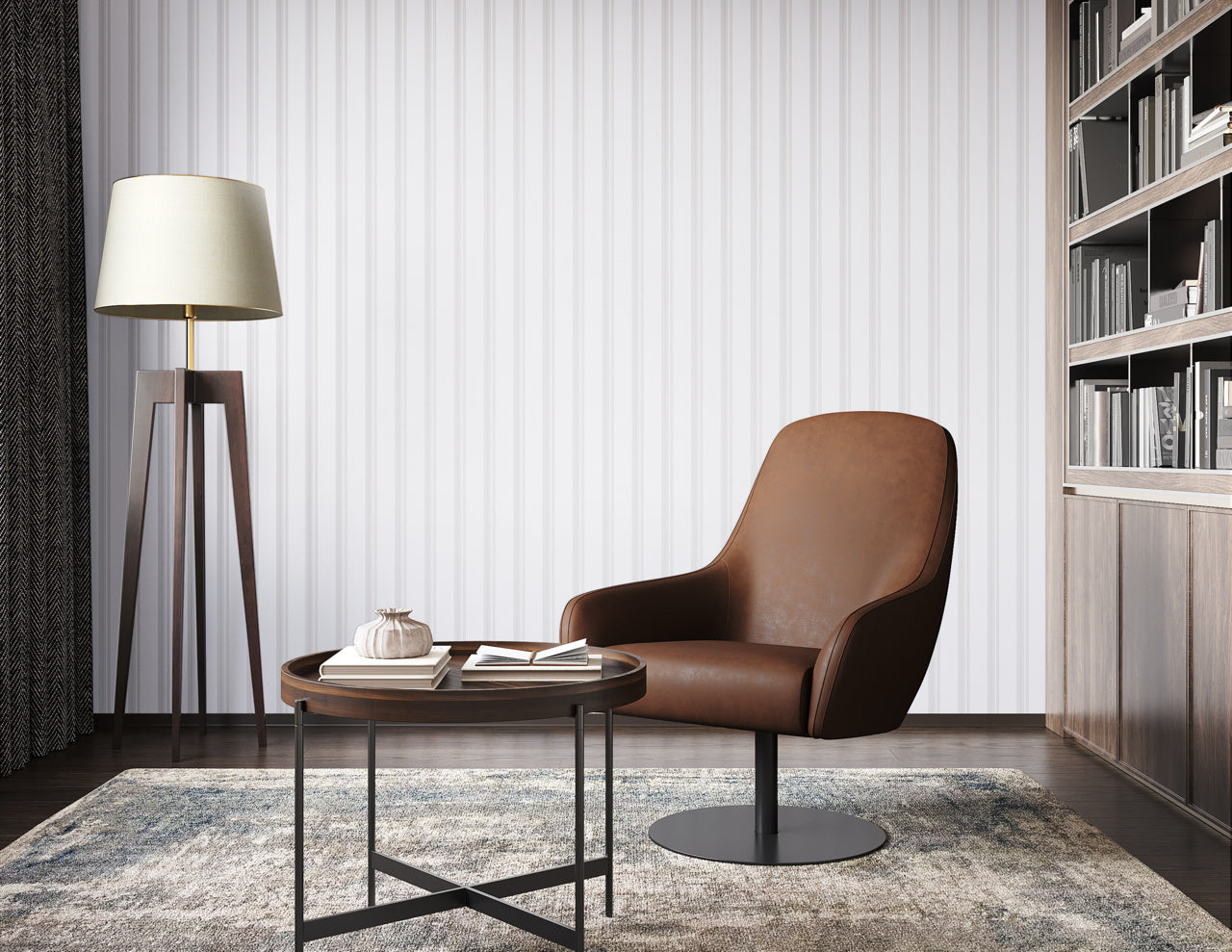 PRAIRIE-STRIPE-TAN-AND-WHITE-ON-CANVAS-LINEN-PHILLIP-JEFFRIES-10733 - Phillip Jeffries Wallpaper Wallcovering