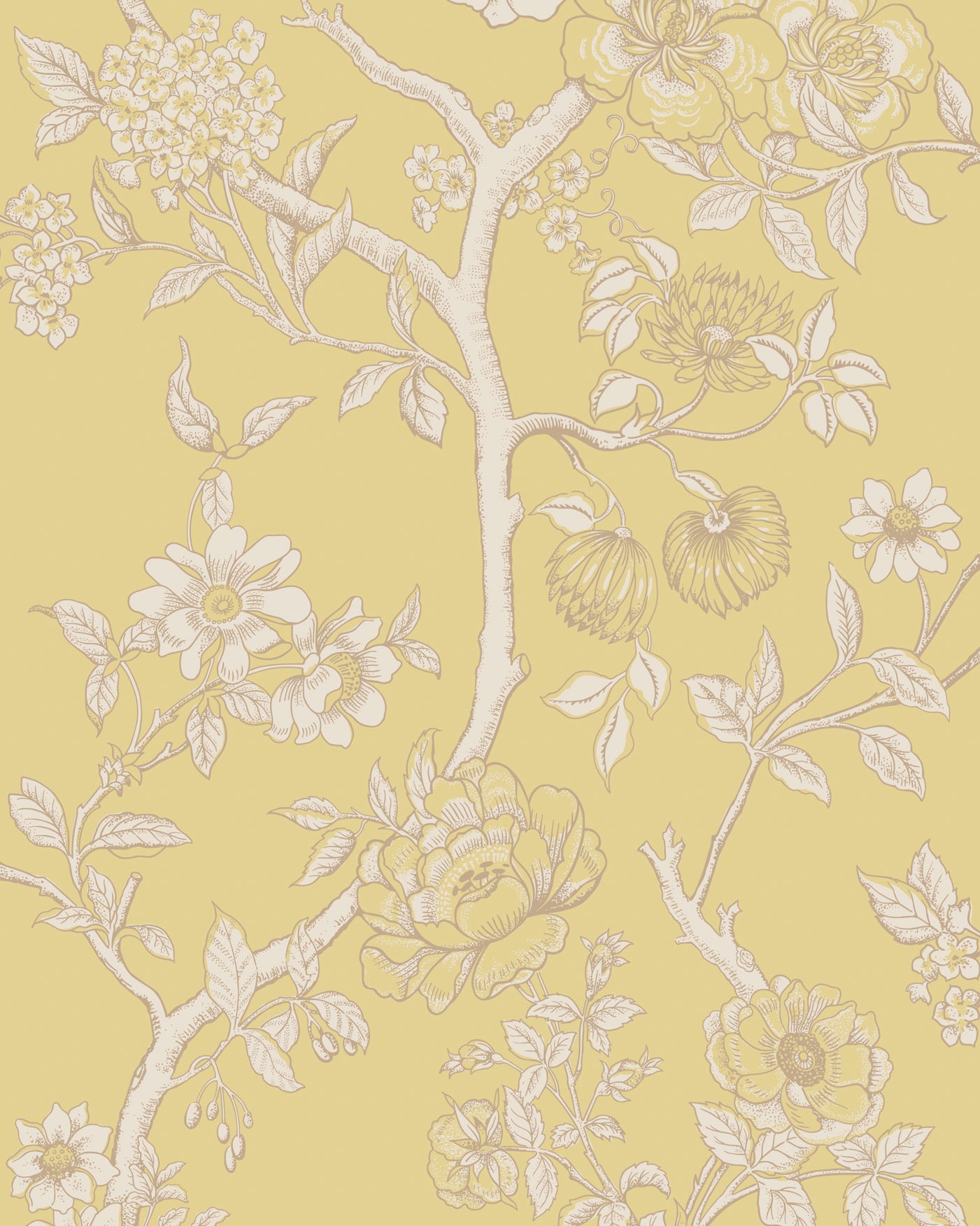 Paradise Tree - Yellow - Cole & Son Wallpaper