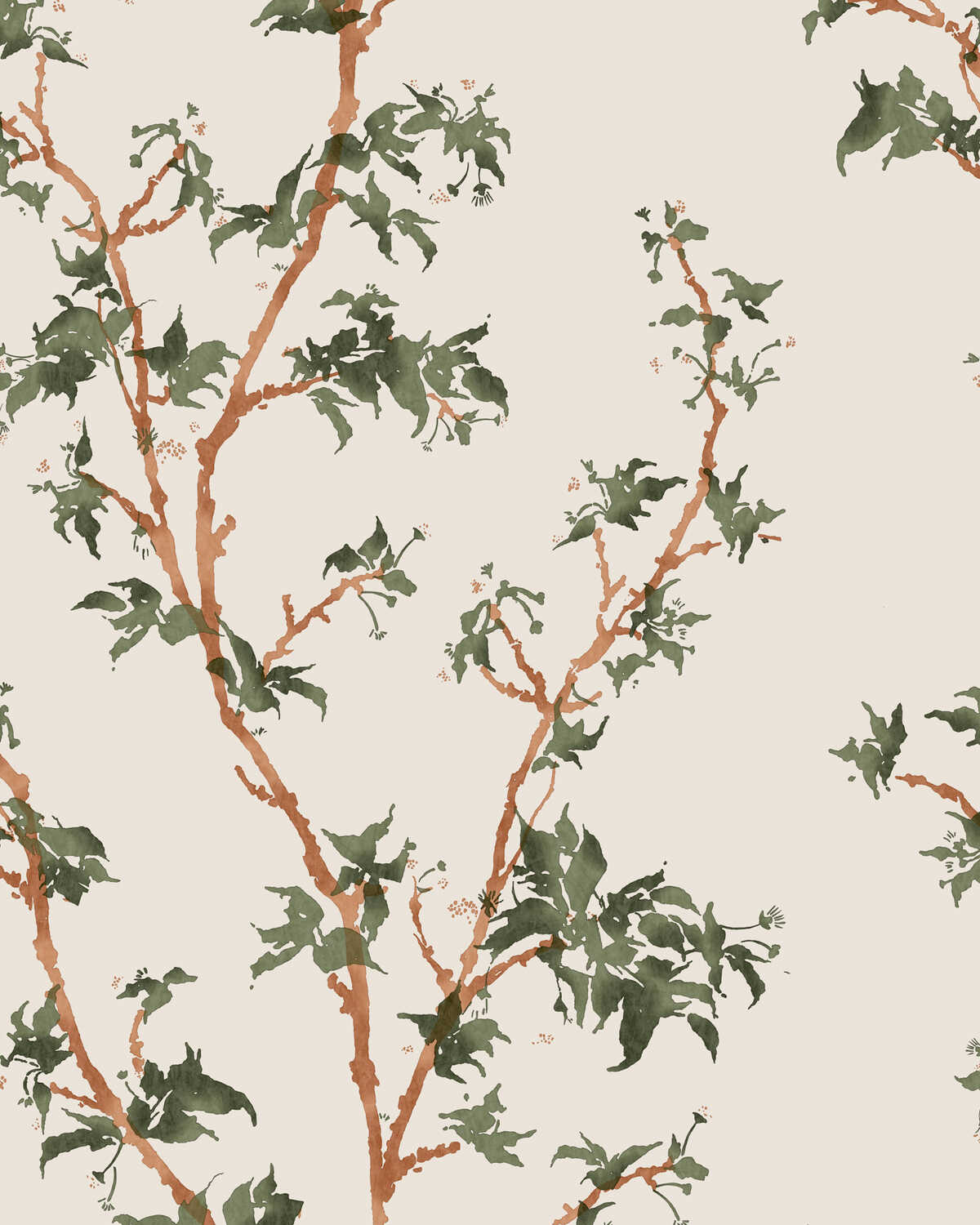 Chinese Branch - Leaf Green - COLE & SON Wallpaper
